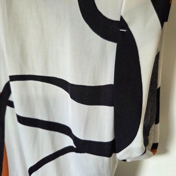 EUC NINE WEST CAP SLEEVES PRINTED TOP SIZE LARGE - Picture 10 of 15